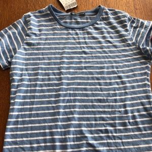 BNWT Brandy Melville blue and white stripe shirt